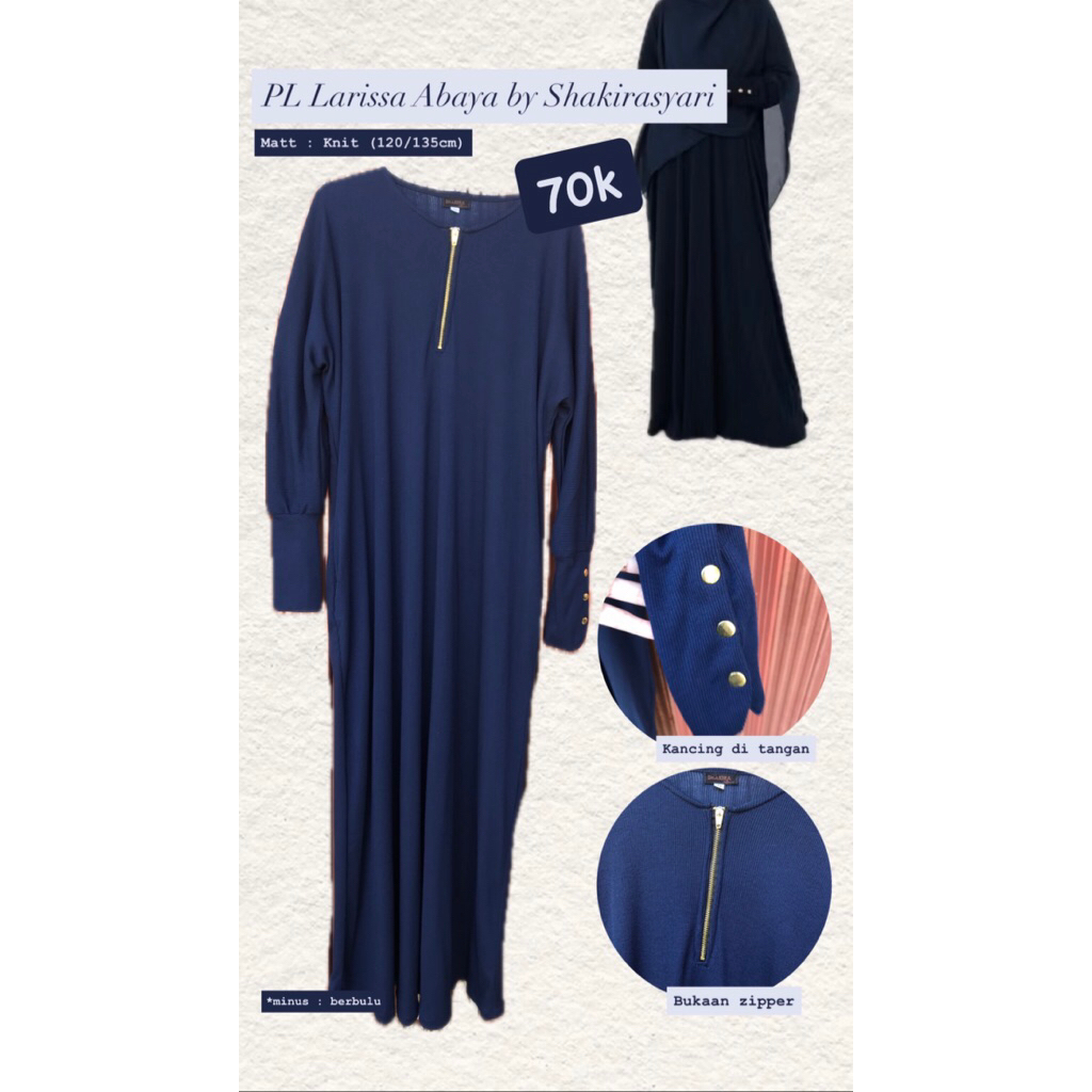 Preloved Larissa Abaya Knit by shakirasyari