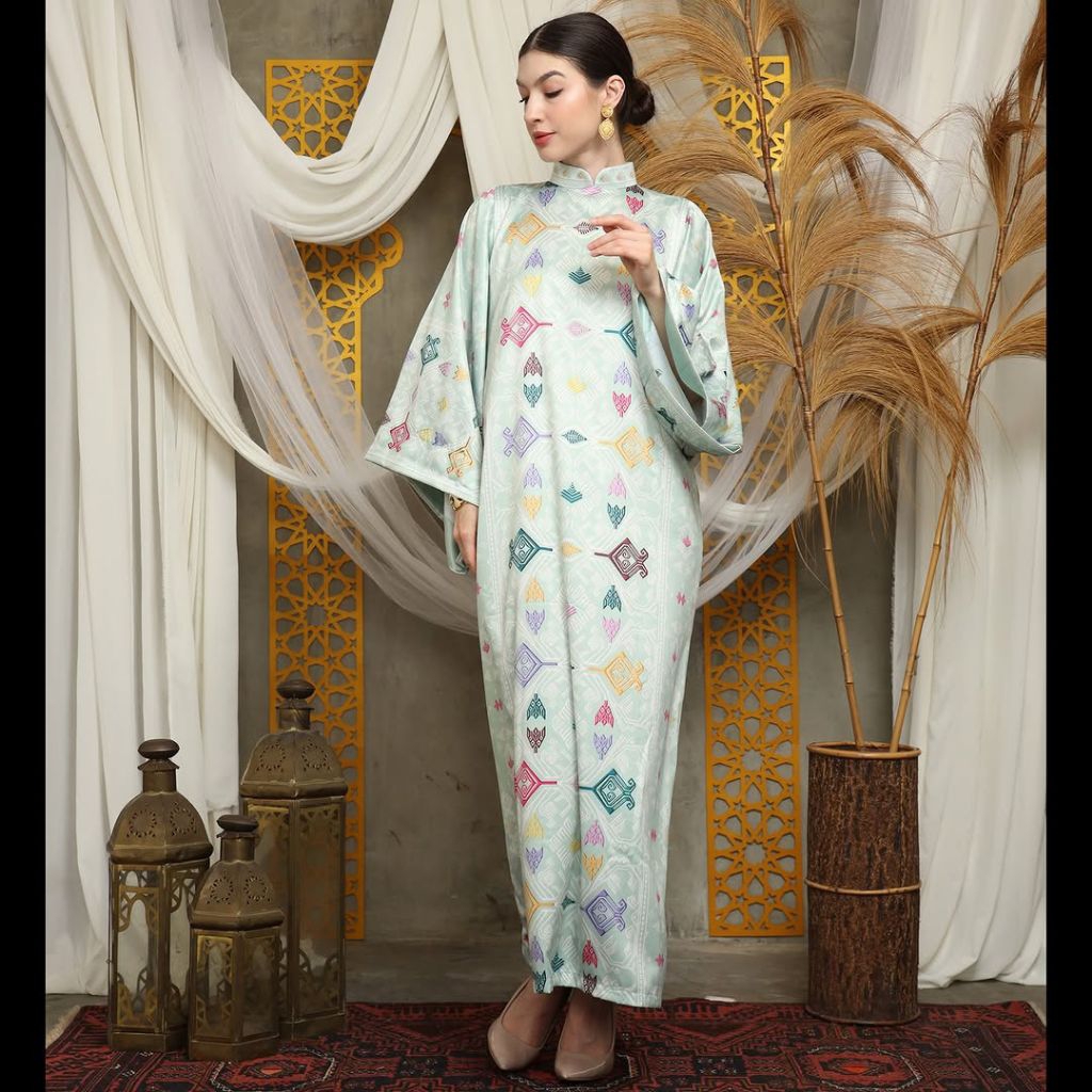 Kaftan Hijau Mint | Kaftan Green | Kaftan Modern | Kaftan Jumbo | Long Kaftan | Dress Hijau Mint | D