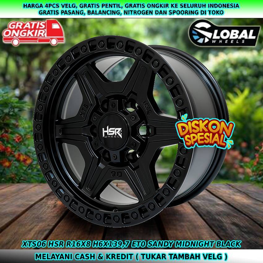 velg mobil offroad r16 Panther Terrano Hardtop L200 Prado velg hsr XTS06 R16