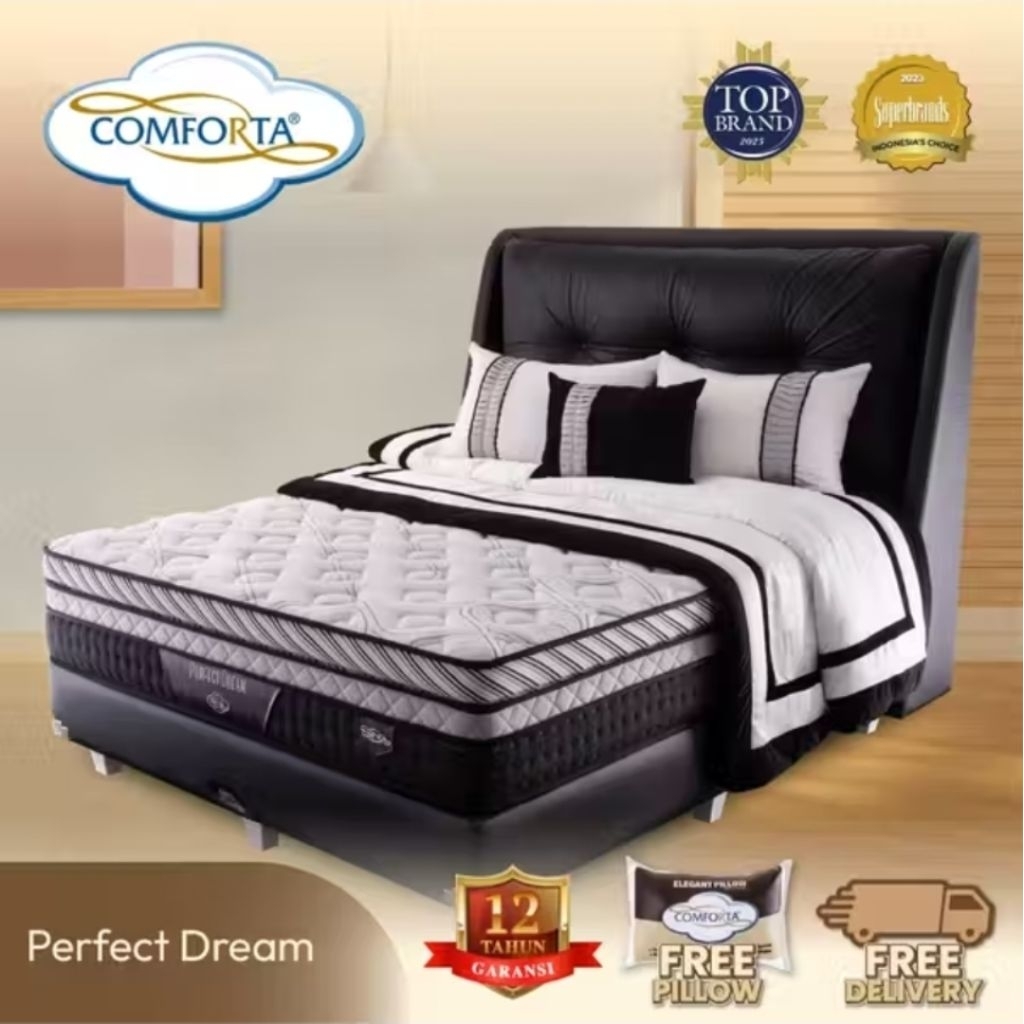 [MEBELBANJARMASIN] SET SPRING BED COMFORTA PERFECT DREAM FULLSET(TEBAL 34CM)