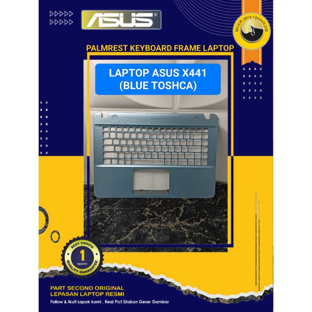 Palmrest Frame Casing Case Keyboard ASUS X441 SERIES X441S X441N X441M X441U X441B  Biru Blue Toshca