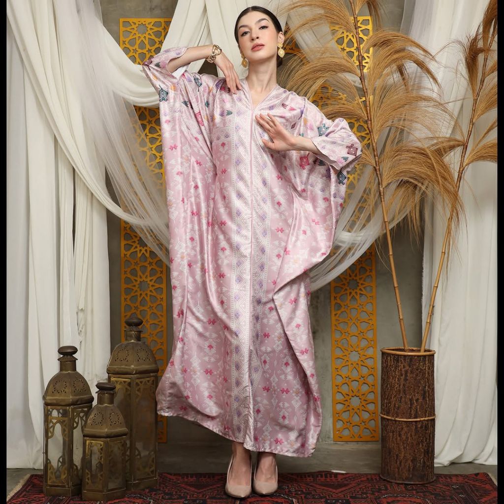 Kaftan Pink | Kaftan Merah Muda | Kaftan Modern | Kaftan Jumbo | Long Kaftan | Dress Pink | Dress Me