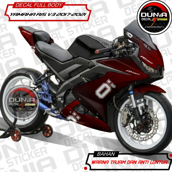 Sticker Decal Yamaha R15 V3 Racing Decal R15 V3 Stiker full body Yamaha R15 V3 150 2017- 2021 sticke