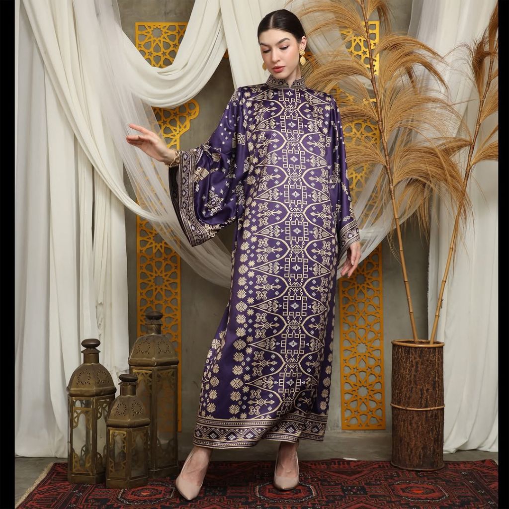 Kaftan Purple | Kaftan Ungu | Kaftan Modern | Kaftan Jumbo | Long Kaftan | Dress Purple | Dress Ungu