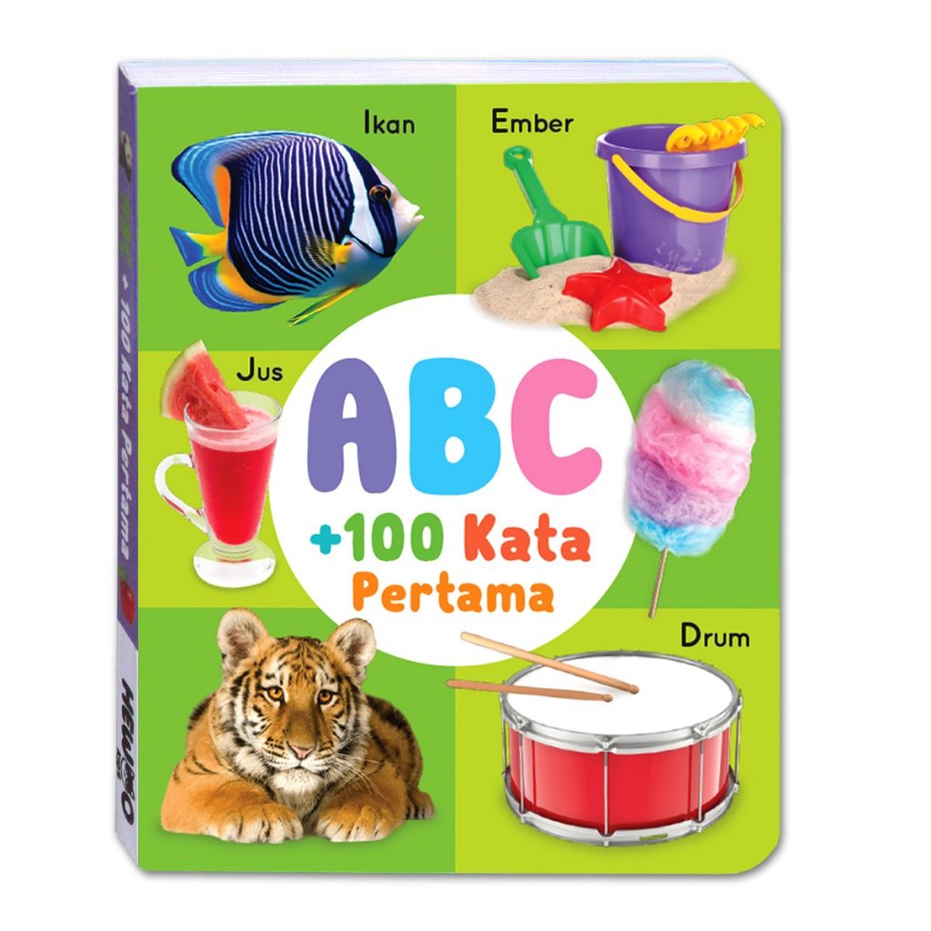 Buku Bilingual ABC + 100 Kata Pertama Board Book (2 bahasa: Bhs Indonesia & Inggris)