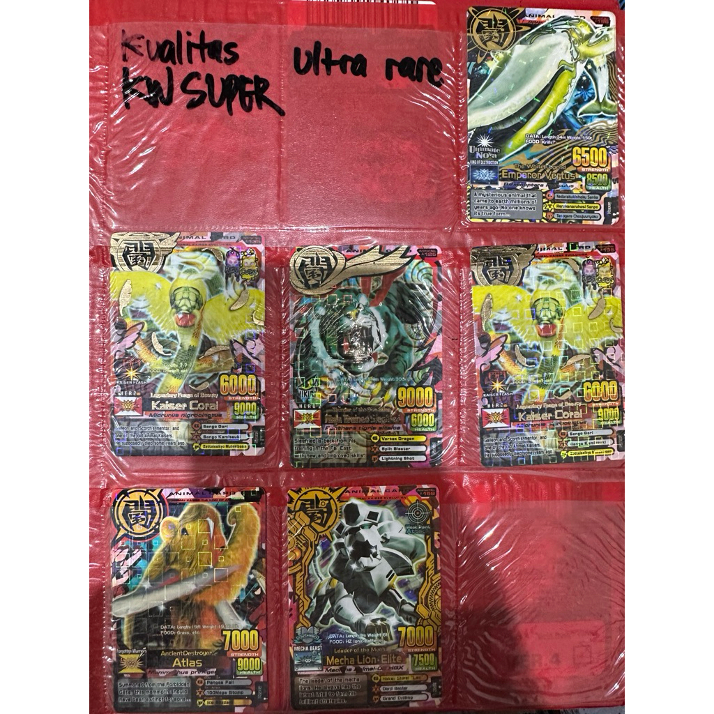 KARTU ANIMAL KAISER ULTRA RARE MENGKILAP 90% MIRIP ORI