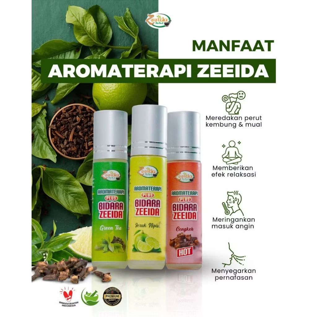ZEEIDA HERBAL AROMATERAPI ROLL ON BIDARA UNTUK MUAL PERUT KEMBUNG RELAKSASI