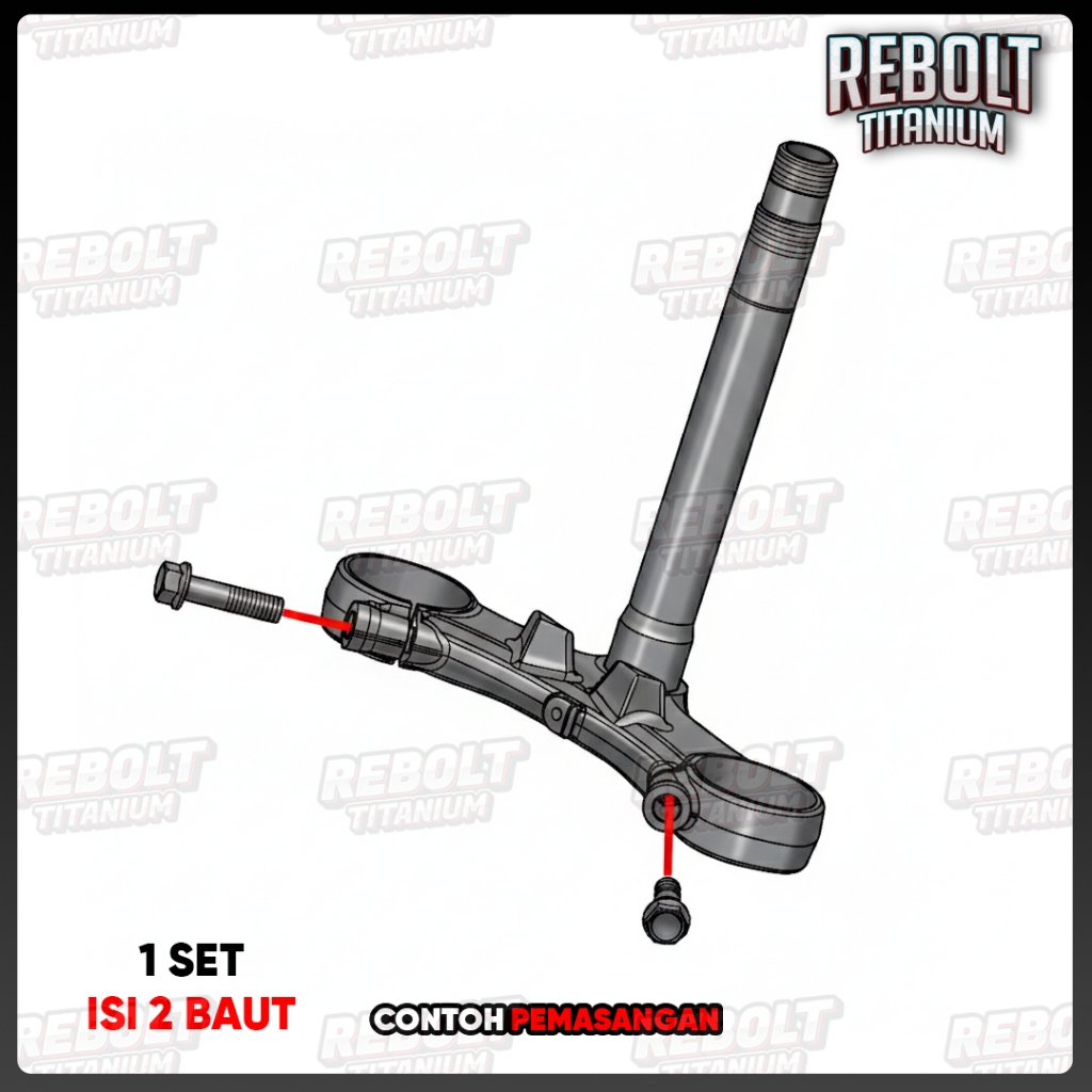Baut Titanium Segitiga Shock Bawah CBR 250RR Grade 5 REBOLT