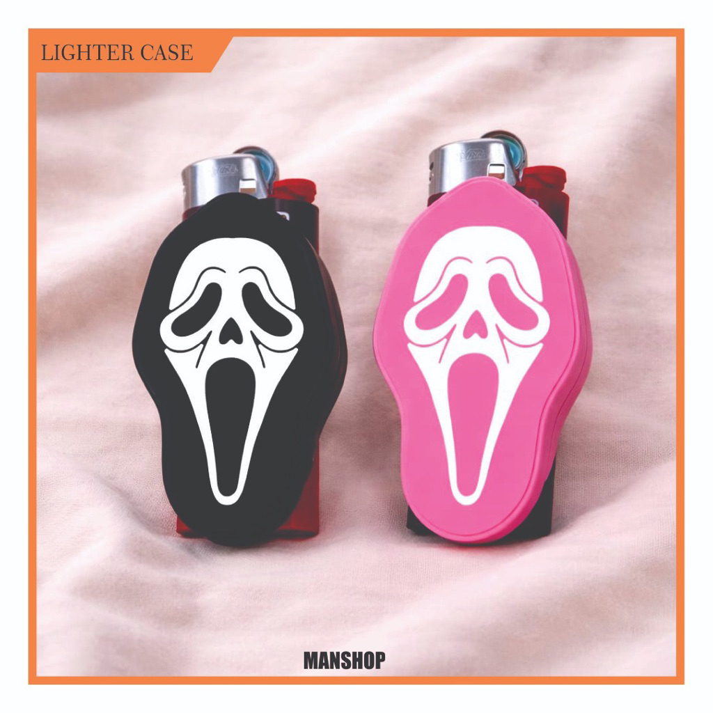 Lighter Case Custom Sarung Korek Karakter Wajah Halowen Scream Unik
