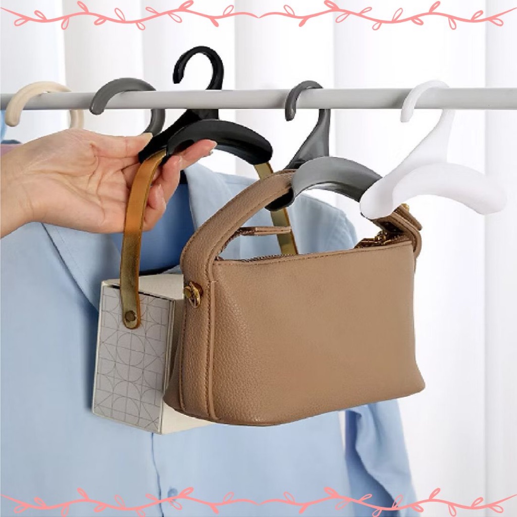 Gantungan Tas Lemari Gantungan Tas Dasi Syal Jilbab Multifungsi Hanger Tas Aesthetic Lengkung Gantun