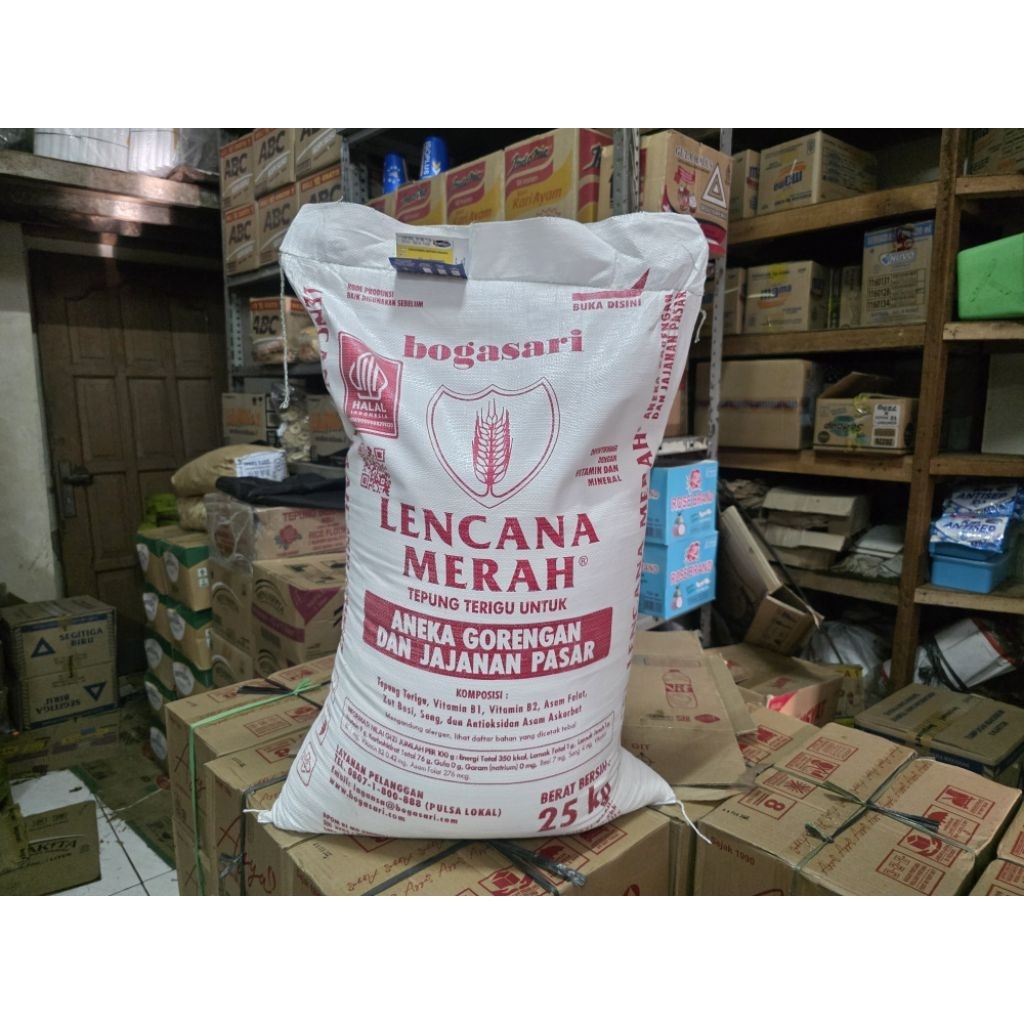 Tepung Terigu Lencana Merah Bal Karungan 25 Kg Bogasari