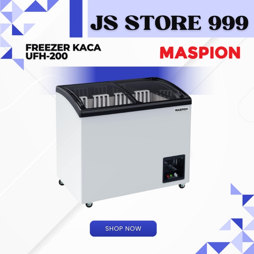 CHEST FREEZER BOX MASPION UFH-200C SLIDING KACA 200 LITER UFH 200C