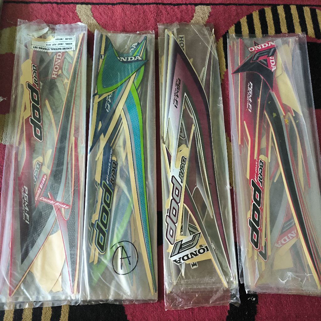 Striping/Lis Body Honda Beat Pop 2015 – Stiker Body Beat Pop 1 Set Lengkap