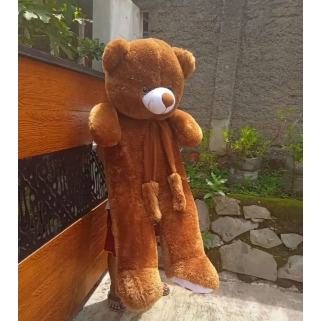 BONEKA TEDDYBEAR BER PANDA BERUANG TELAPAK TAPAK SYAL PANJANG 125cm.MURAH