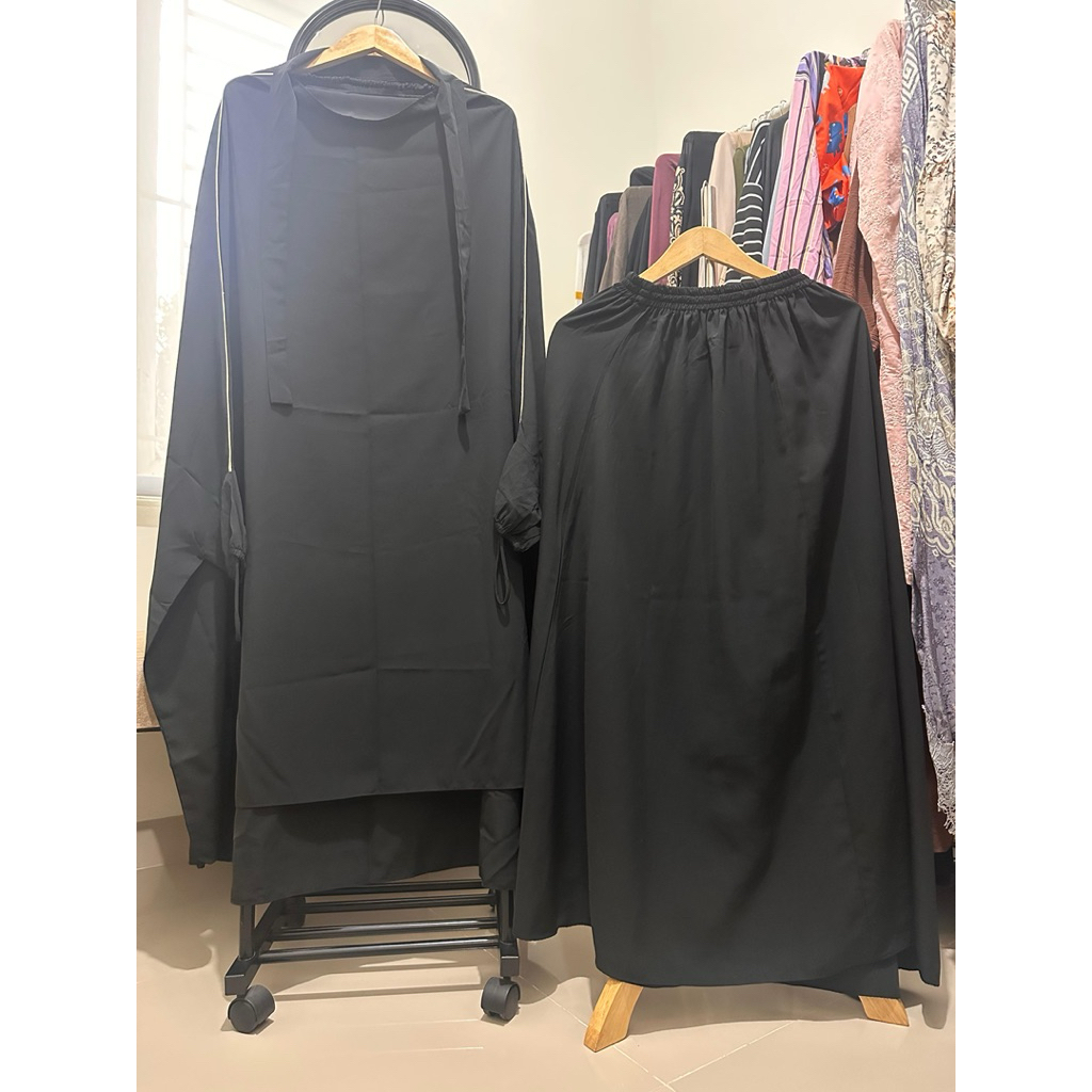 preloved French Khimar Hitam