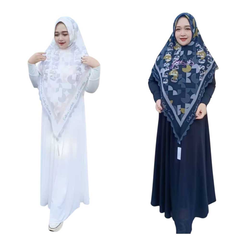 Khimar KH296 Ceruty Printing Gallery Syarifah (apabila stock habis bisa di Pesan Ulang.. hub. Kami))