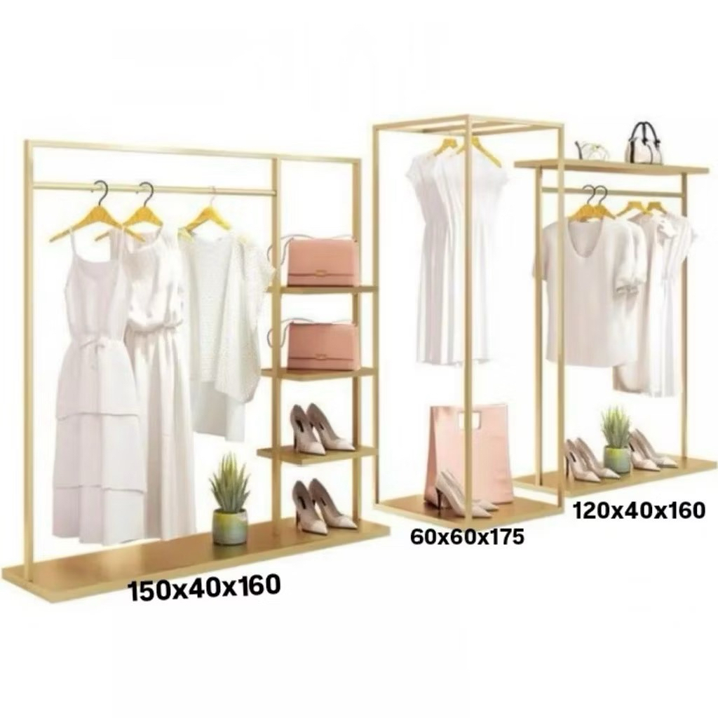 [ preloved ] Set Rak Baju Display Isi 3 Rak Baju Display Rak Paket