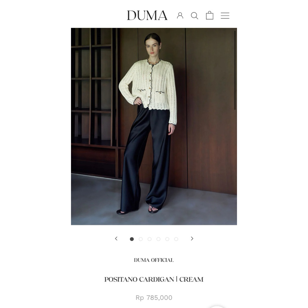 Brand new DUMA POSITANO CARDIGAN CREAM