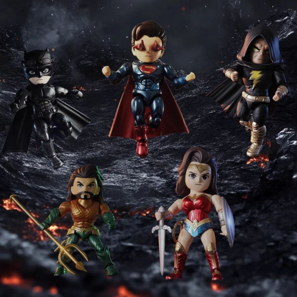 Action Figure DC Batman / The Flash / Aquaman / Superman / Wonder Woman / Black Adam Q figure