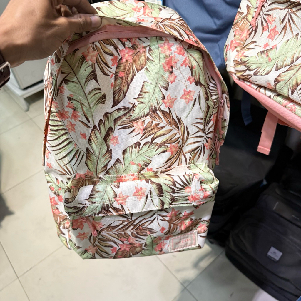 tas wanita rip curl original dome 18liters pc mixed white backpak