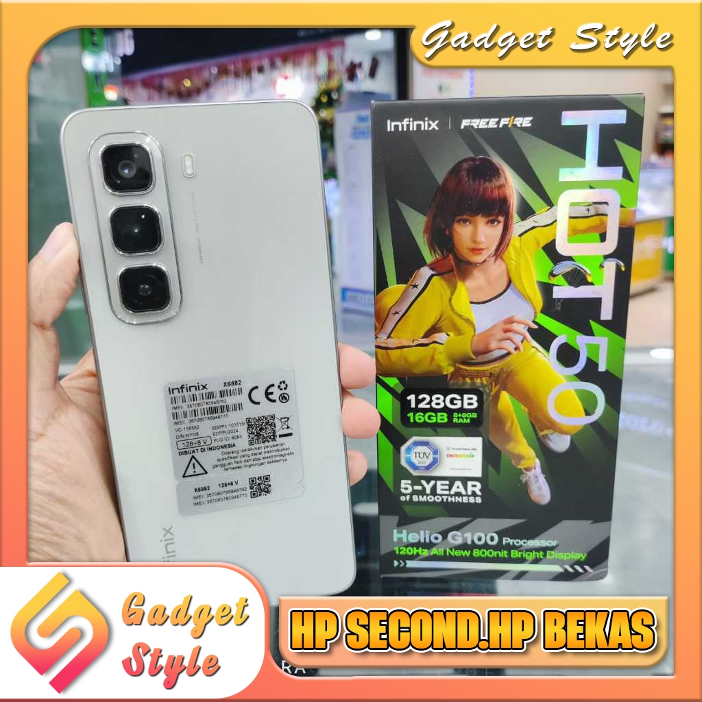 Infinix Hot 50 4G Ram 6/256GB | Ram 8/128GB Second Resmi Gadget Style Store
