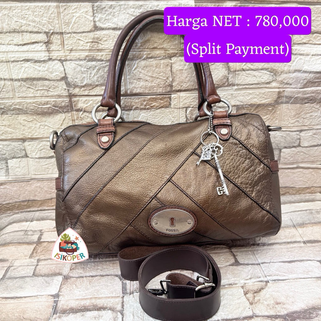 586# NET-Preloved Fossil Maddox Speedy Bronze Large (key dan talpan ala ala)