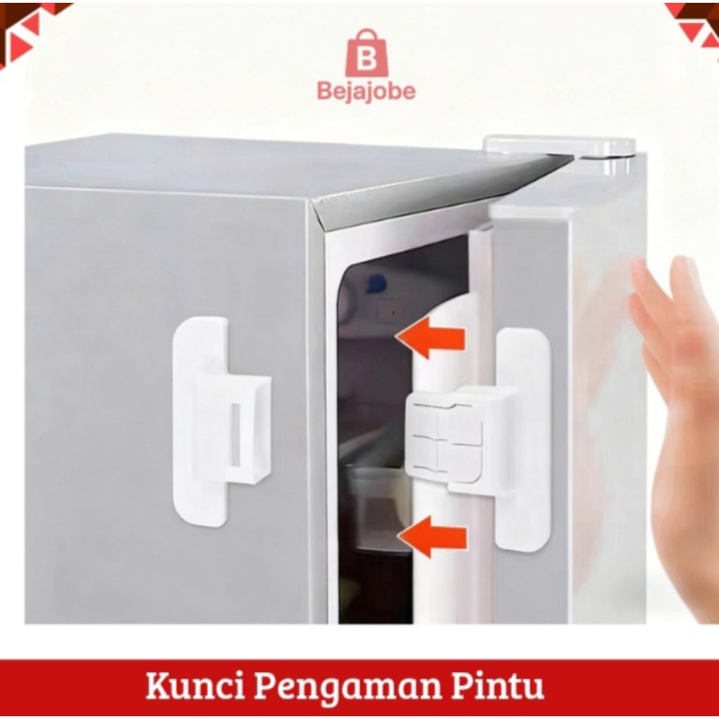 1 Pcs Kunci Pengaman Pintu Kulkas / Kunci Pengaman Pintu Lemari