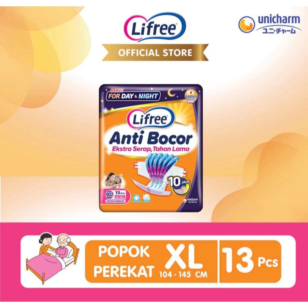 Pampers dewasa lifree perekat xl 13