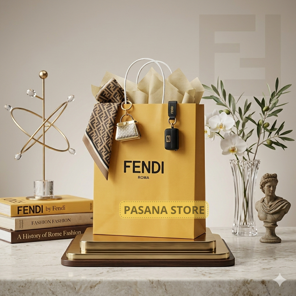 Grosir Paper bag Fendi medium tas kado hadiah hampers