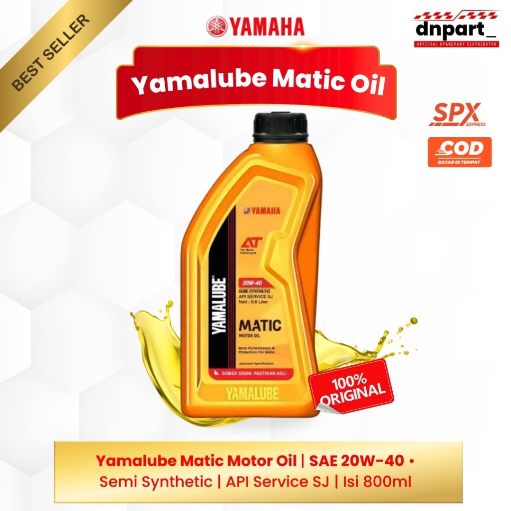OLI MOTOR MATIC YAMALUBE 0.8L 800ML SAE 20W-40 FOR MATIC YAMAHA MIO M3 SPORTY SOUL GT FINO GEAR OLI 
