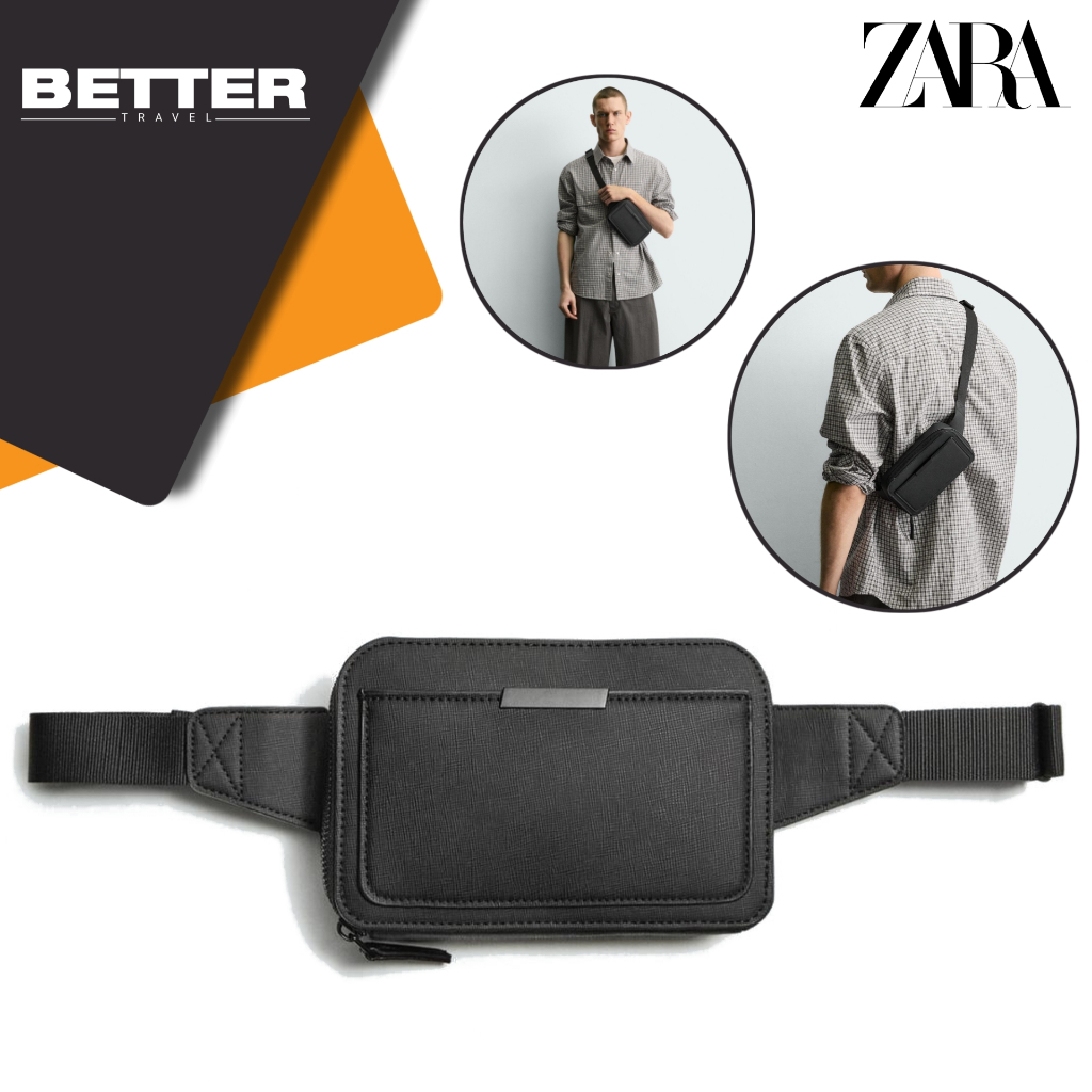 ZARA tas pria waist bag sling bag kasual daily tas pinggang