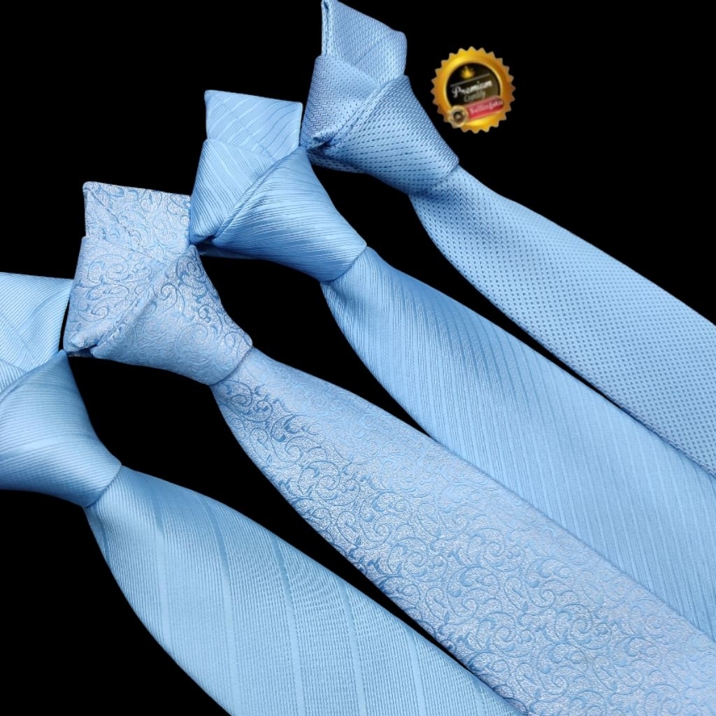 Dasi  Biru muda dasi  kantor pria mewah berkualitas