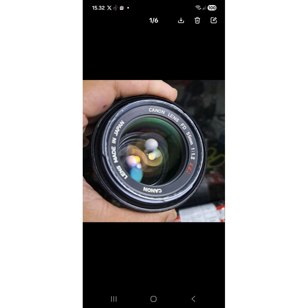 lensa manual canon fd ssc 55mm f1.2