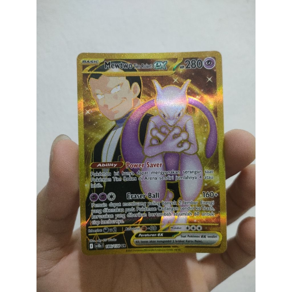 mewtwo tim roket ex ur sv10s pokemon TCG Indonesia