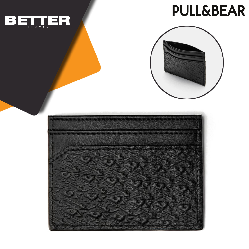 Card holder PULL & BEAR dompet kartu slim pria hitam