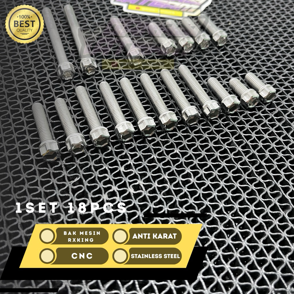 BAUT BAK KALTER KANAN KIRI RXKING RXS RXK YT115 STAINLESS COSTUM 1 set 18pcs
