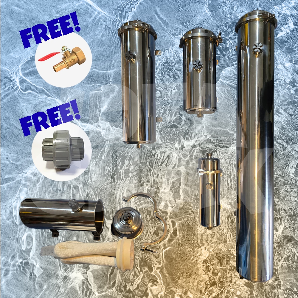 Full Set Tabung Stainless Steel Water Purifier PVDF Membrane Filter Air Ultrafiltrasi / Membran Peny