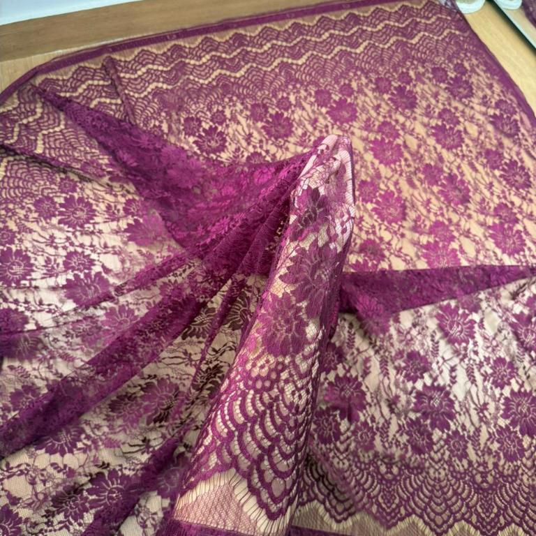 kain prancis metalic super glowsy renda chantily bahan untuk dres kebaya modern kebaya wisuda premiu