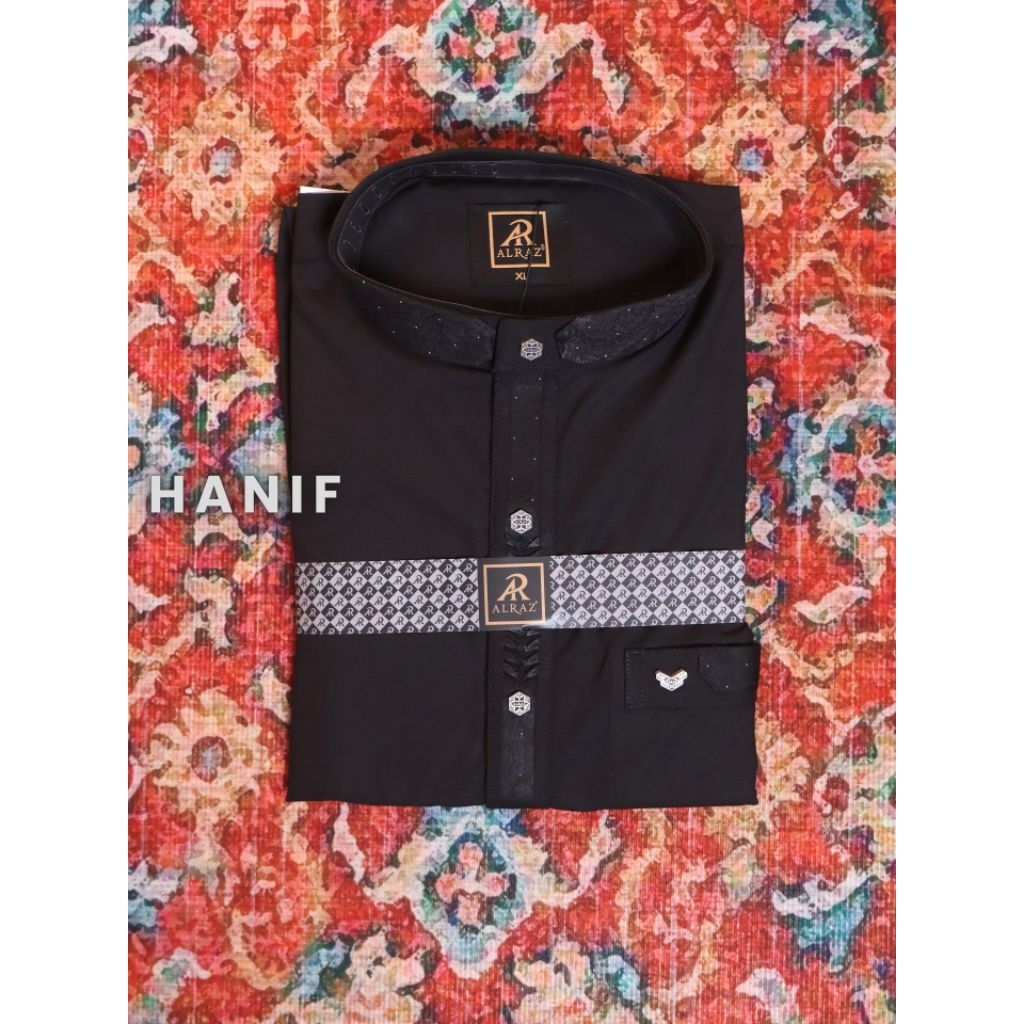 Al raz Koko Kemko Pendek Hitam Hanif Series Lebaran