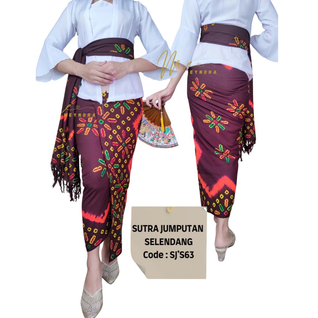 MEYNDRA BUSANA--Endek Jumputan Selendang ,Endek Kristik Jumputan Selendang, Sutra Jumputan Selendang