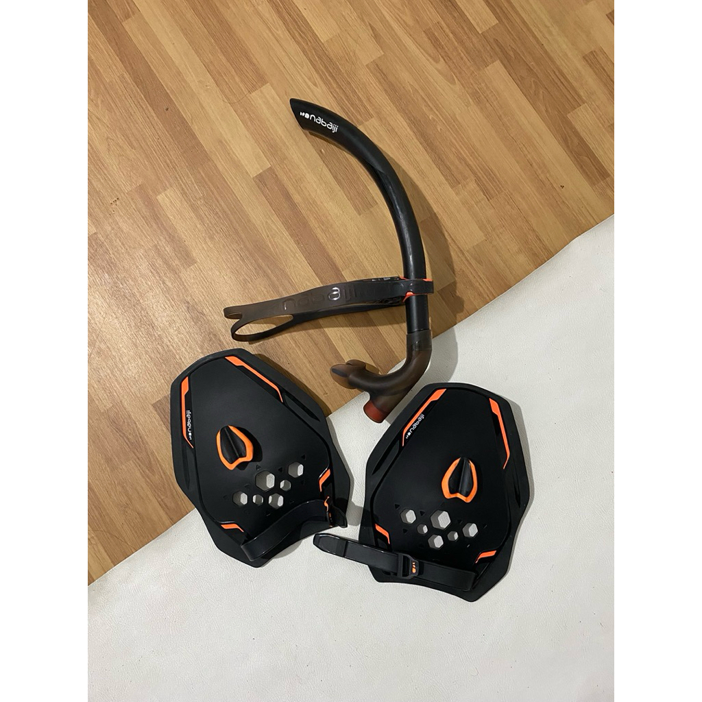 Decathlon Nabaiji Snorkel Depan Tuba Frontal Front Snorkel Dayung Tangan Set