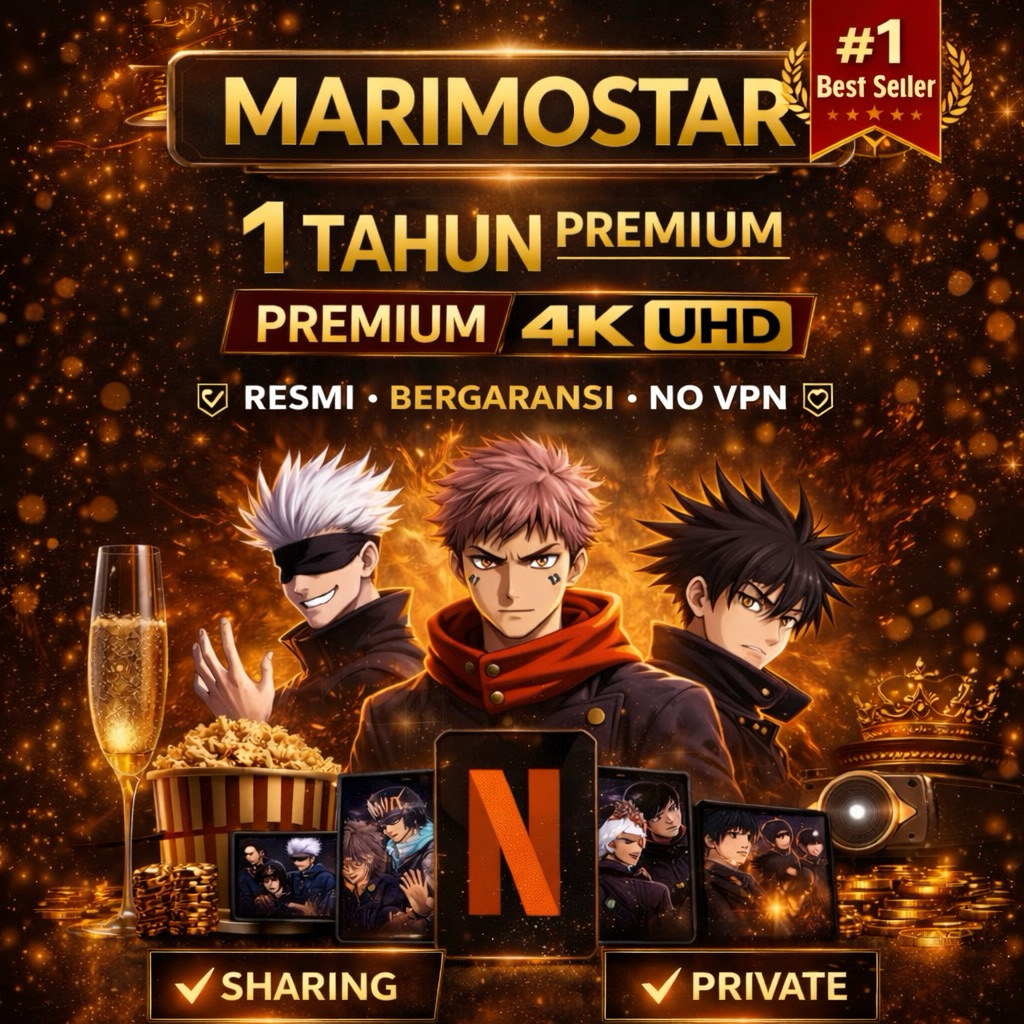 NETFLIX SUBS 1 TAHUN FULL 4K ULTRA HD NO LIMIT FULL GARANSI