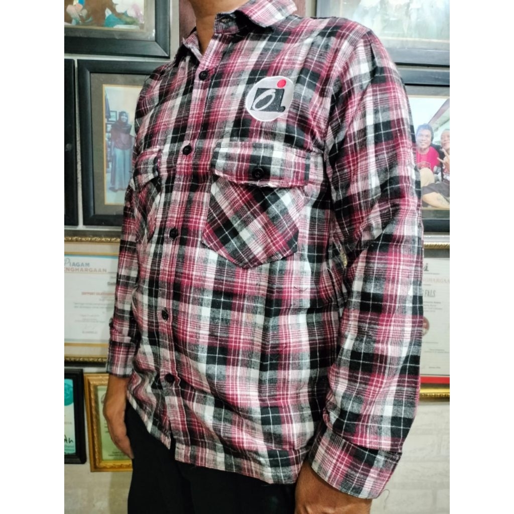 Kemeja oi Iwan  fals oi kemeja flanel GF CLOTH Gubug fals