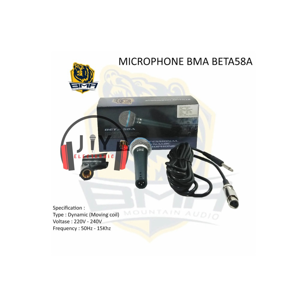 Mic Microphone BMA Beta58A Beta 58A Beta-58A (Tanpa Saklar) Original
