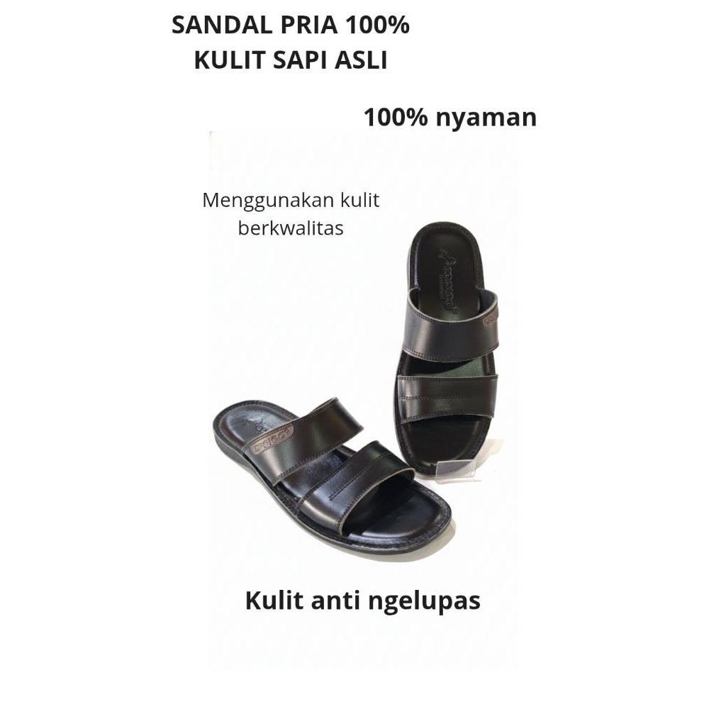 SANDAL PRIA KULIT SAPI ASLI SANDAL PREMIUM KEKINIAN