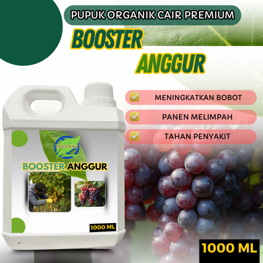 BOOSTANIK - PUPUK ORGANIK CAIR Booster Anggur  1000ML Pupuk Organik Pelebat buah Anggur