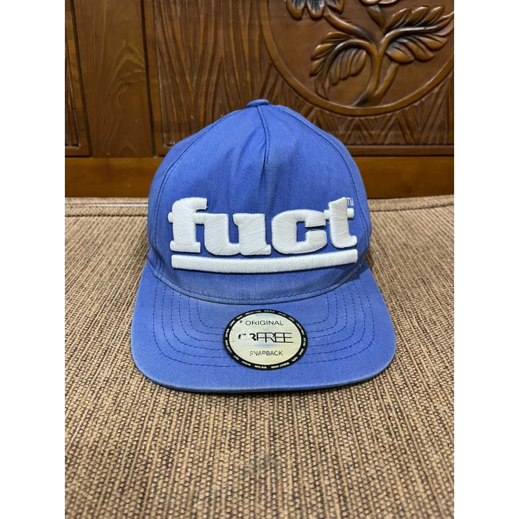 Topi Snapback Merk Fuct Logo Embroidery Biru
