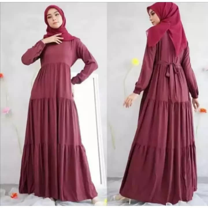 Gamis Bersusun Dres Gamis Susun Rempel Busui Friendly Gamis Rempel Susun Bahan Katun Rayon Premium
