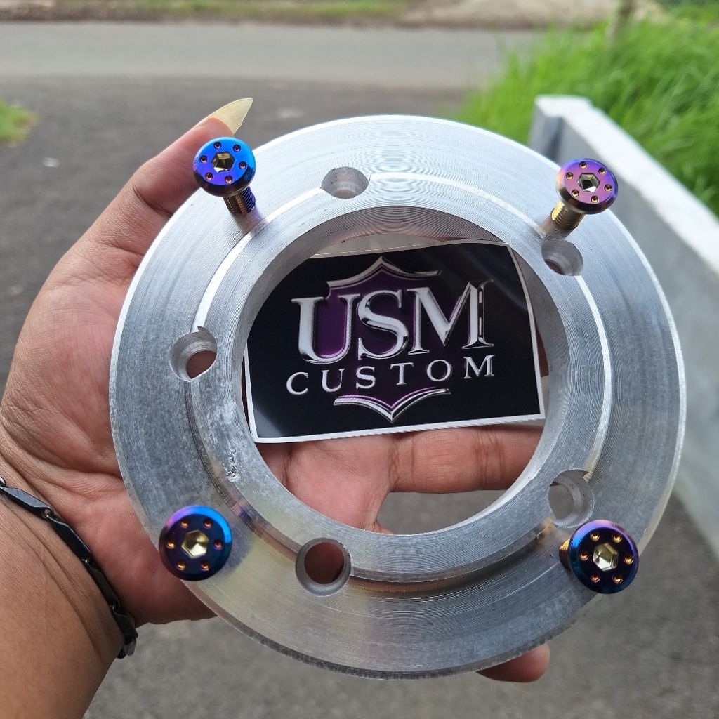 Plendes adaptor cakram belakang velg vnd mx king lubang 5vrossi copy rcb lubang 4 jupiter mx new 135