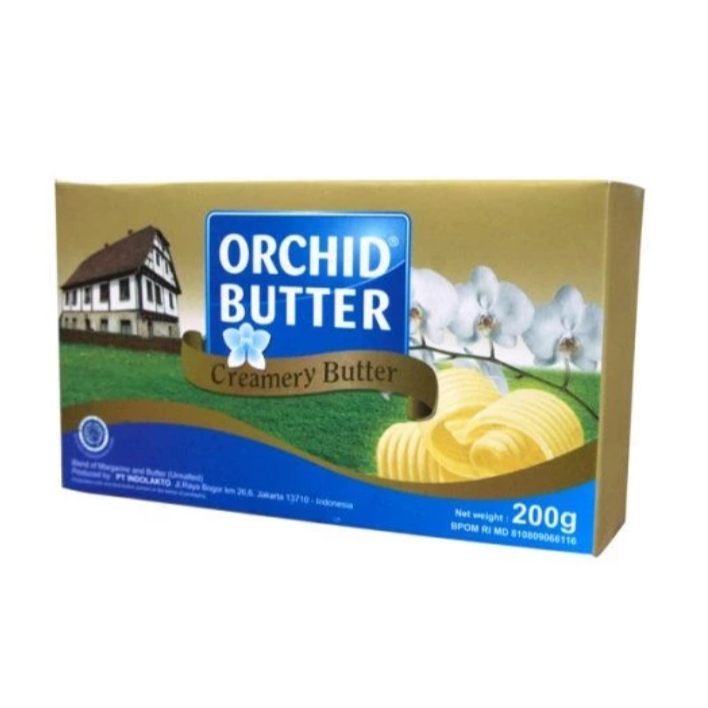 Orchid Unsalted Butter 200gr / Unsalted Creamery Butter 200gr